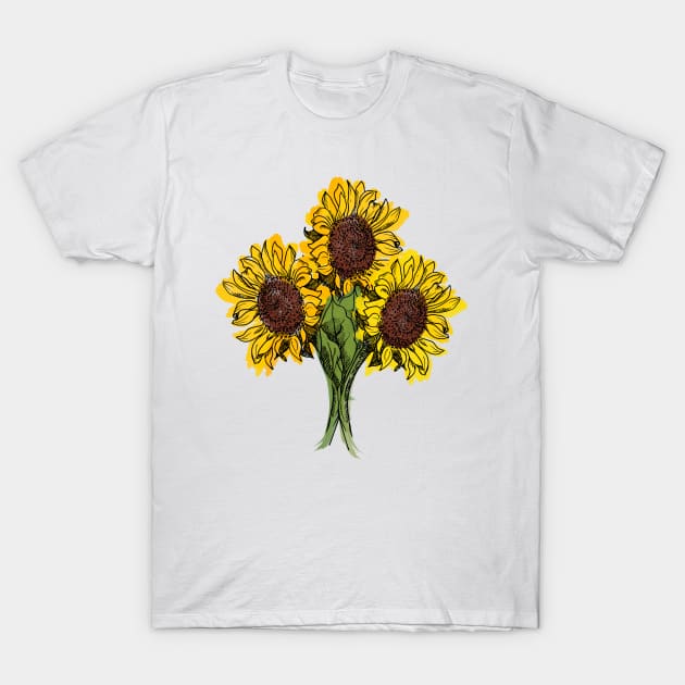 Sunflowers T-Shirt by Indigoego